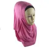 Fashion pure hijab Two faces plain jersey instant shawls islamic muslim arab scarf
