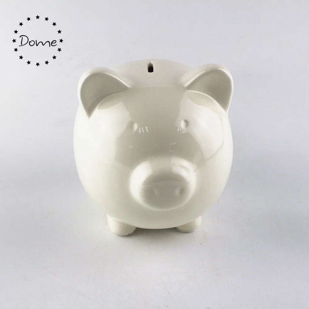 Wholesale Ceramic Crafts Painting White Ceramic Piggy Bank Buy
