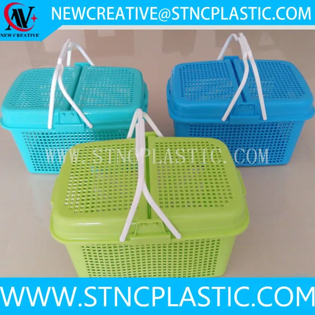 Rectangular Plastic Mesh Shopping Baskets With Two Side Lid Buy Plastic Mesh Baskets,Plastic
