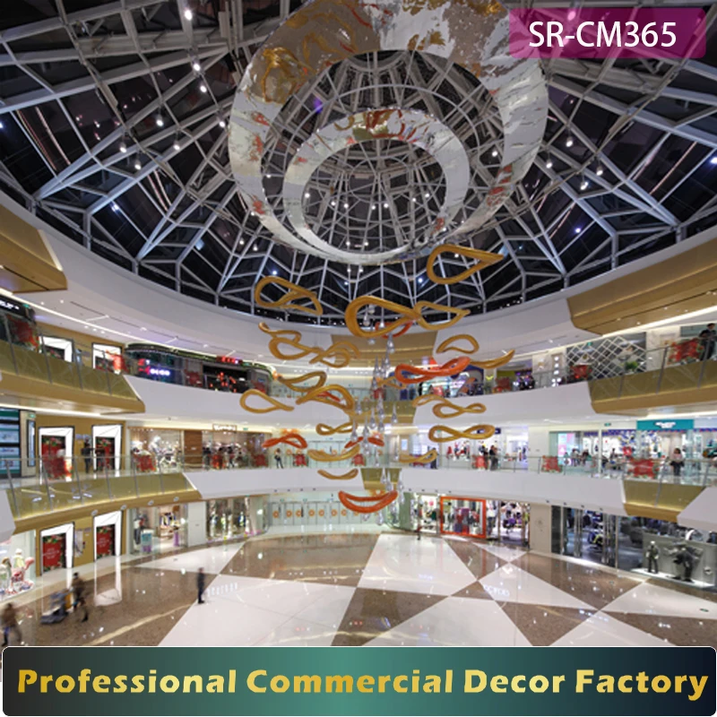Custom Commercial Shopping Mall Atrium Hanging Mobiles Decoration