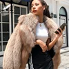 New Design Custom Elegant Real Fox Fur Overcoat Winter Ladies Fur Coat Women Jackets
