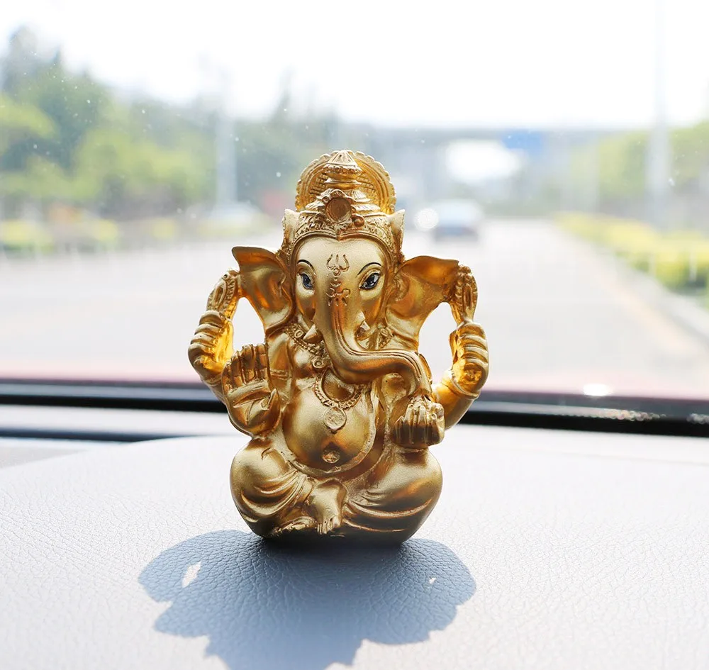 Resin Ganesha Sculptures Fengshui Indian Elephant Figurine,Lord Ganesh ...