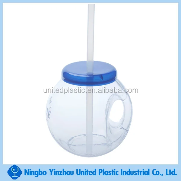 1400ml Pvc Plastic Drinking Cups Fish Bowl With Handle