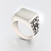 Europe and America fashion square polished surface titanium steel ring