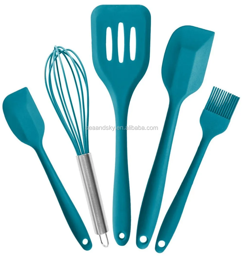 Bamboo Stainless Steel Plastic Silicone Kitchen Utensil Set 5 Bamboo Stainless Steel Plastic Silicone Kitchen Utensil Set 5 Piece Premium Cooking Tools