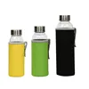550ML Glass water bottle with Cloth cover Sports glass bottle drinking water outdoor travel glass bottle for water