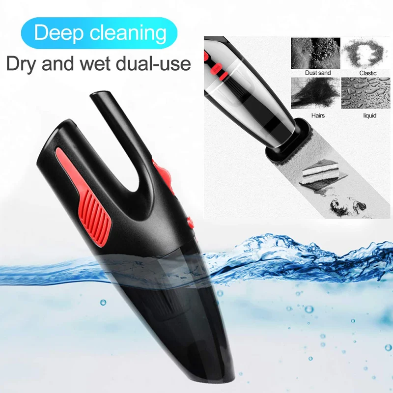 Portable handheld 120W 6KPA dry wet cordless car vacuum cleaner high power for car interior home clean