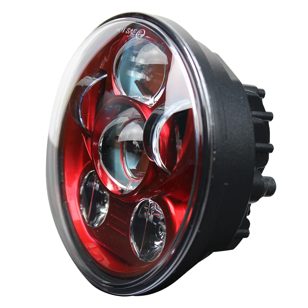 5.75'' LED Motorcycle Headlight Angle Eyes Kits For Sportster 1200 XL1200L Custom XL1200C 883 XL883 883L XL883R 48