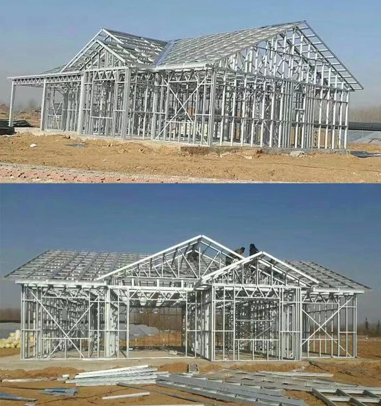 Prefabricated Metal Structure Steel Frame Construction Prefab Apartment Office Building Luxury Hotel Villa