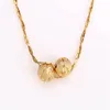 Unique design hot sale 18k gold necklace beads