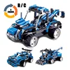464 PCS 2019 New Product DIY ABS Plastic Kid Toy 2.4G 4ch 4.8V RC Building Blocks Transform Car With USB Cable