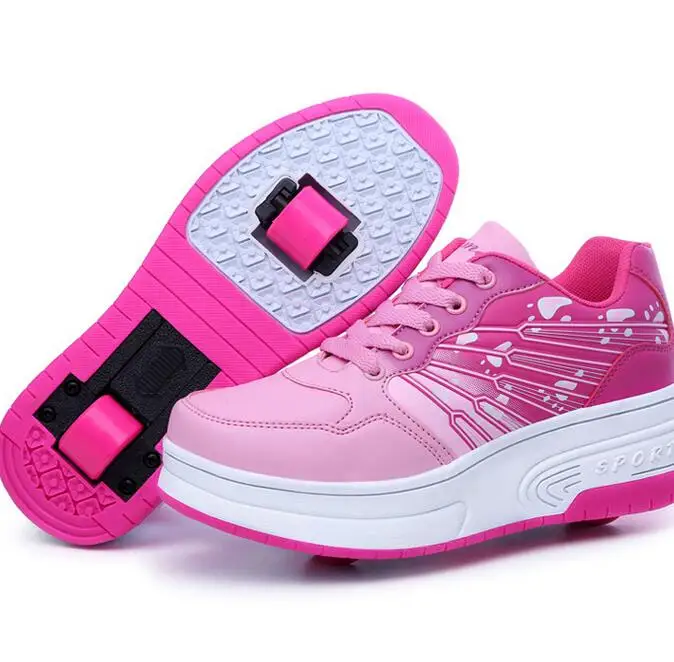 Shoes With Two Wheels Kids Shoes Sneakers With Wheels Spring Autumn For 5 18 Ages Boys
