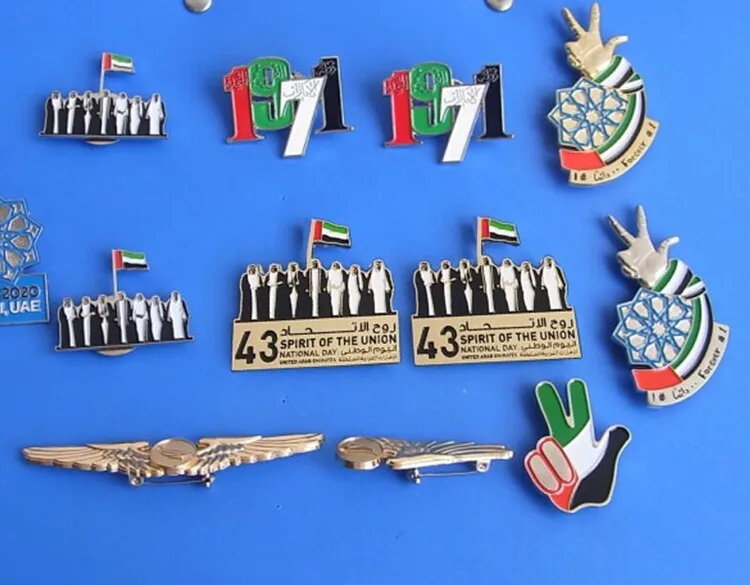 Kuwait National Day Gifts,National Flag Badge,Eagle Metal Lapel Pin
