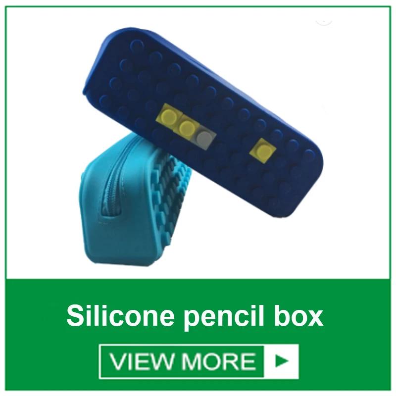 Heart Shape Durable School Supplies Silicone School Pencil Case Pencil Box With Nylon Zipper For Kids Students