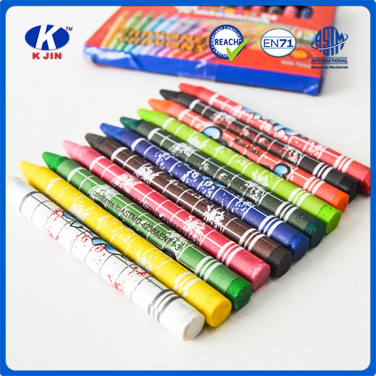 12 Pack Wax Crayon Non Toxic Customized Colorful Crayons Buy Custom
