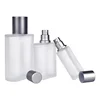 Recycled aluminum mist spray glass container 30ml 50ml 100ml crystal rectangle clear glass perfume bottle