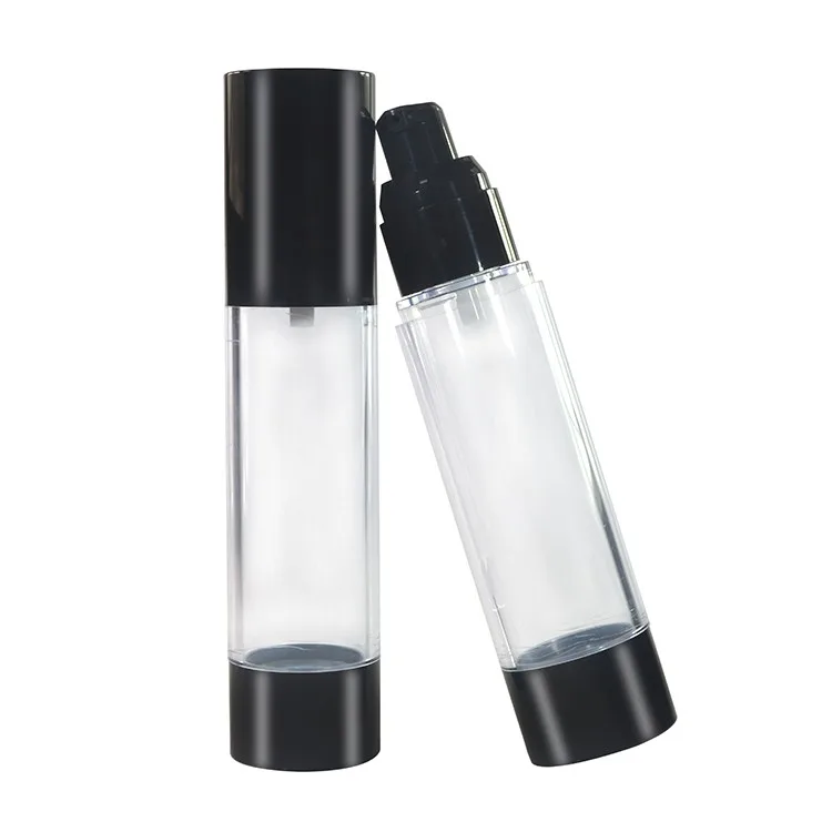 Download 15ml 30ml 50ml Black Airless Pump Bottle Refill Lotion ...