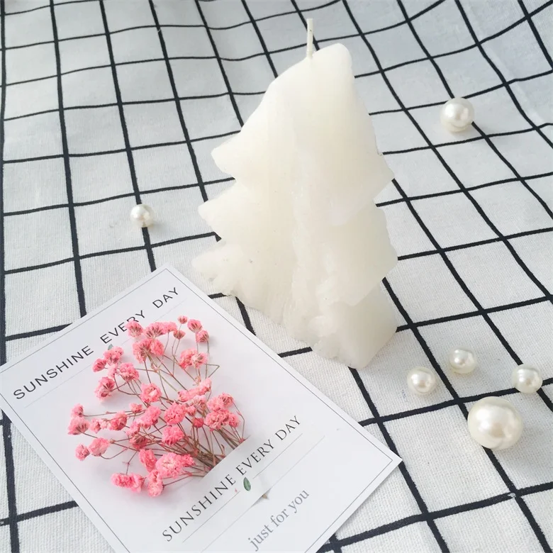 Pure White High Quality Christmas Home Decoration Art Craft Tree Candles