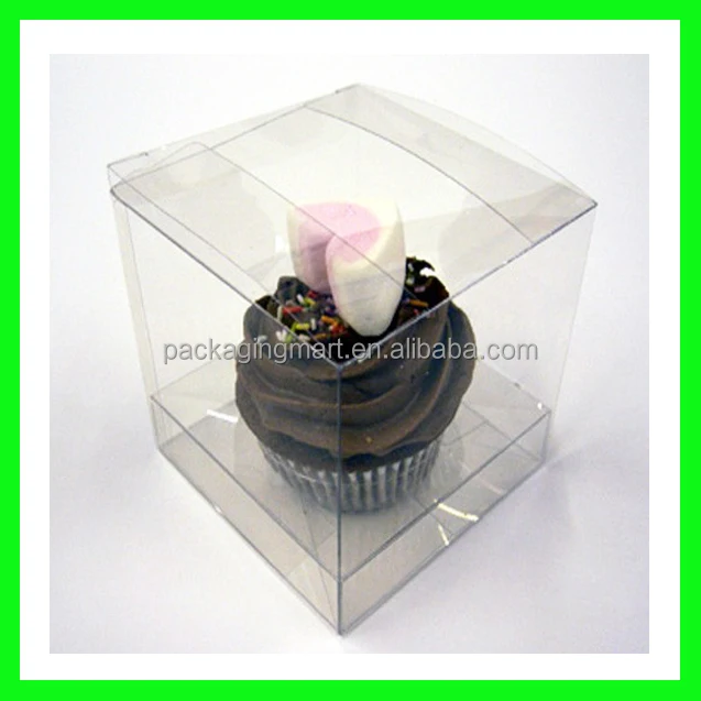 N602 Wedding Single Cupcake Box Clear Pvc Plastic Cupcake Boxes With