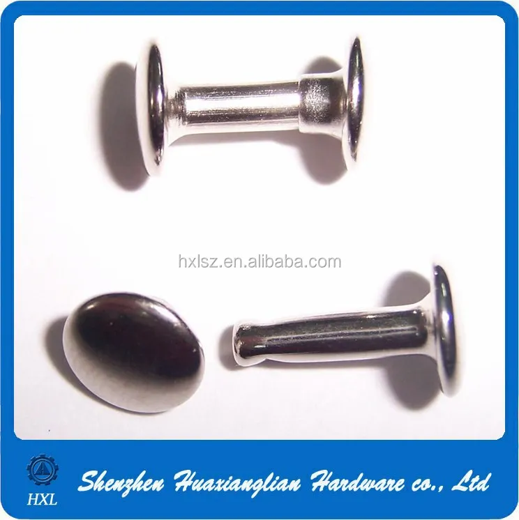 8mm Jeans Metal Flat/pan Head Single Hollow Tubular Taper End