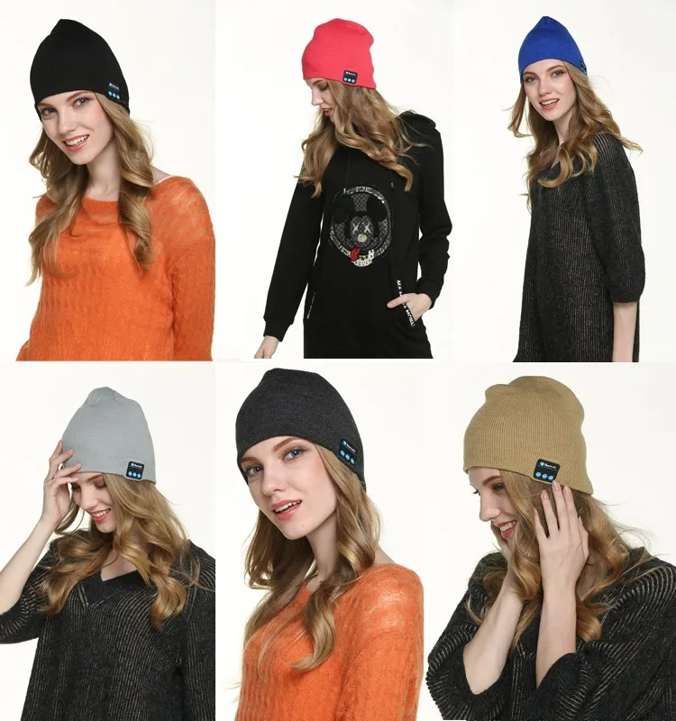 Oem Available Custom Knitted Beanie With Bluetooth Headphone Buy