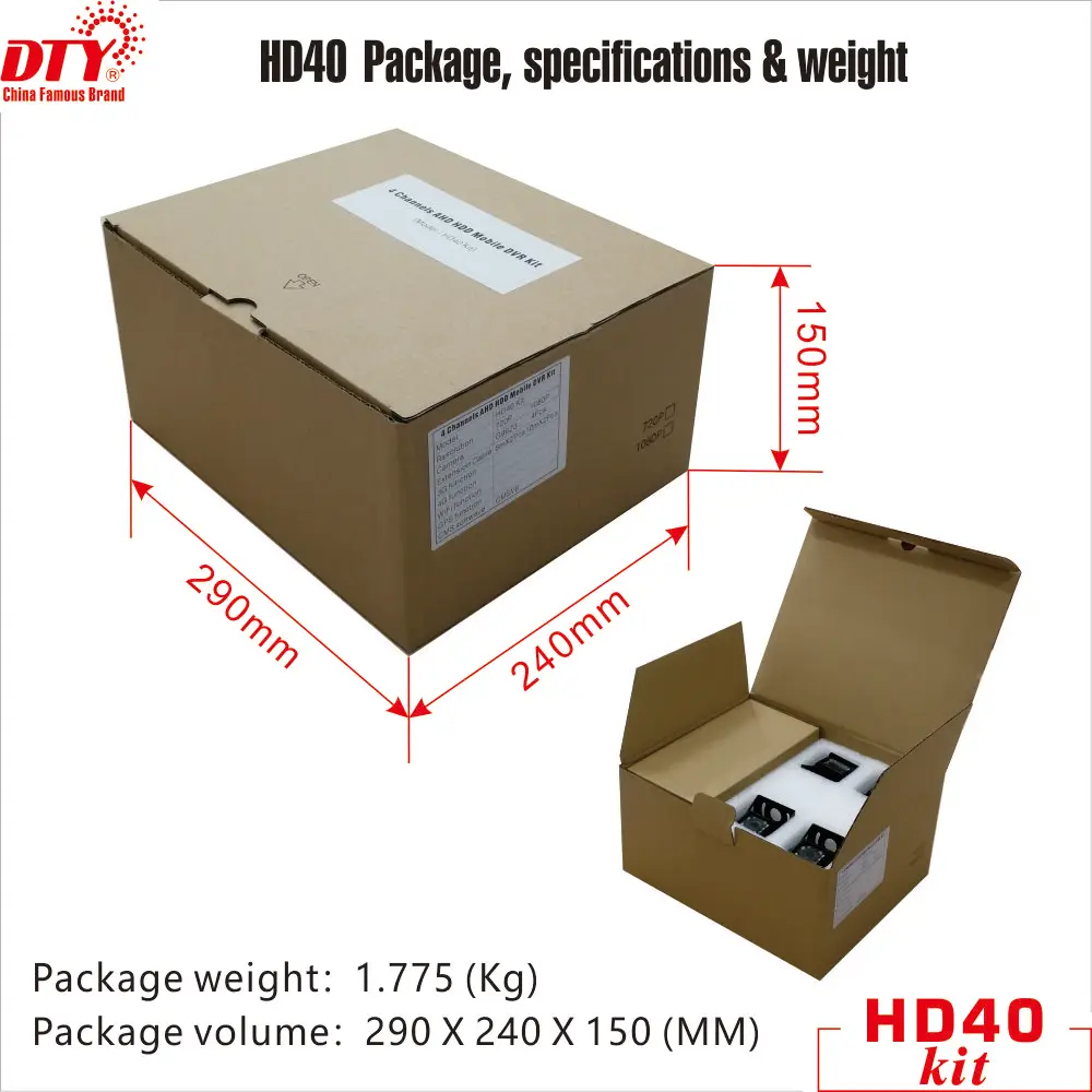 DTY Mobile HDD 4 CH Car DVR Camera System with free cms software 3G 4G WIFI GPS Optional
