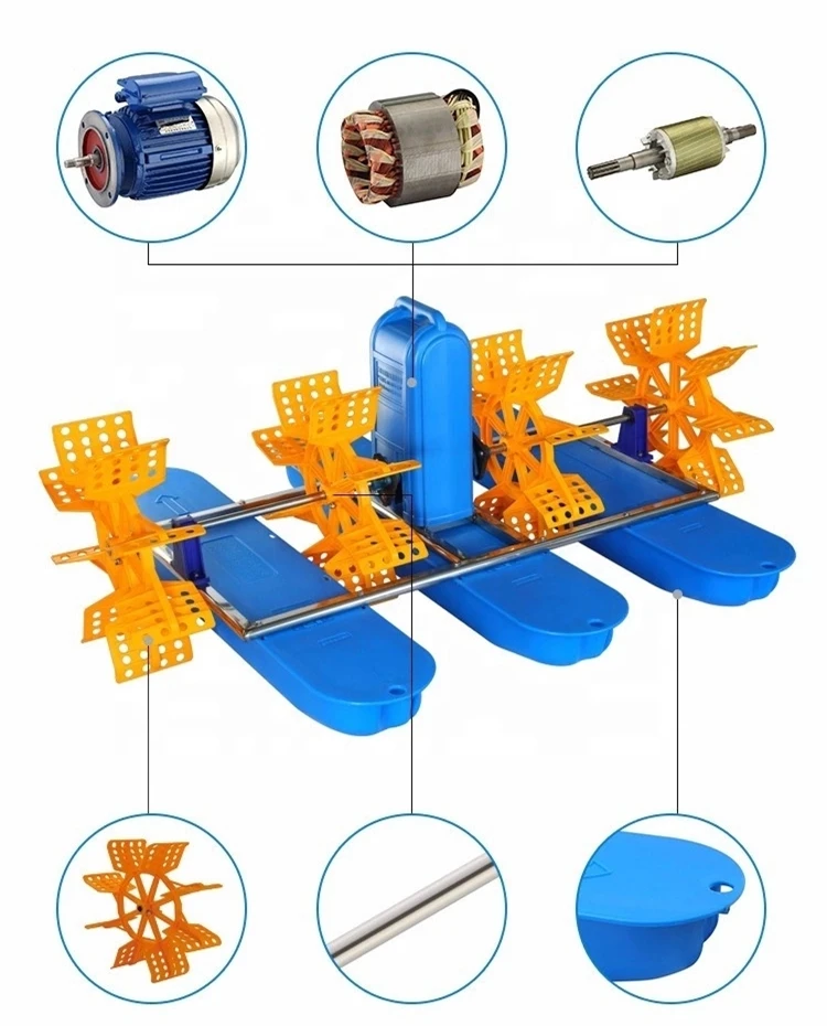 fish ponds shrimp impellers electric aerator fish pond 2hp paddle wheel aerator