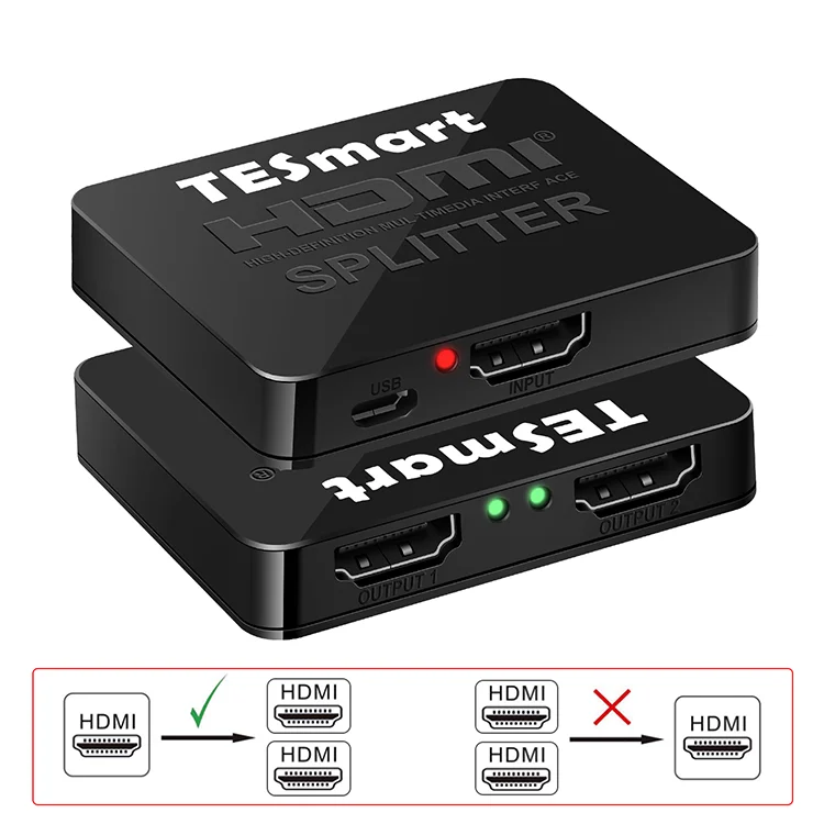 Tesmart 1080p 8 Port Hdmi Splitter 1 In 8 Out Hdmi Splitter 1x8 With 4k Resolution Buy Hdmi 2660