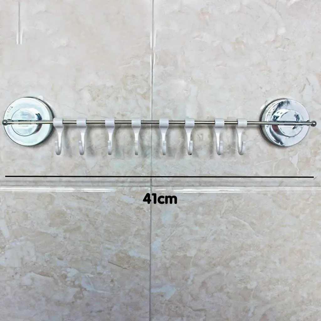 EQEQ Uus Towel Holder Bore - Free Distribution Teats Hooks, Strong A Kitchen - Free Nail Towel Rack Bathroom Towel to Suspend. Pole (Color (B)