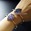 Exclusive!! Natural amethyst singles stone bangles in adjustable size, amethyst teardrop stone bangles WT-B173