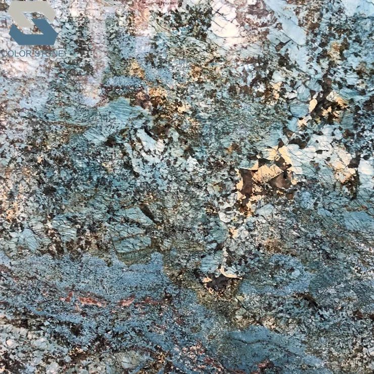 Natural Fantasy galactic blue granite slabs and flooring