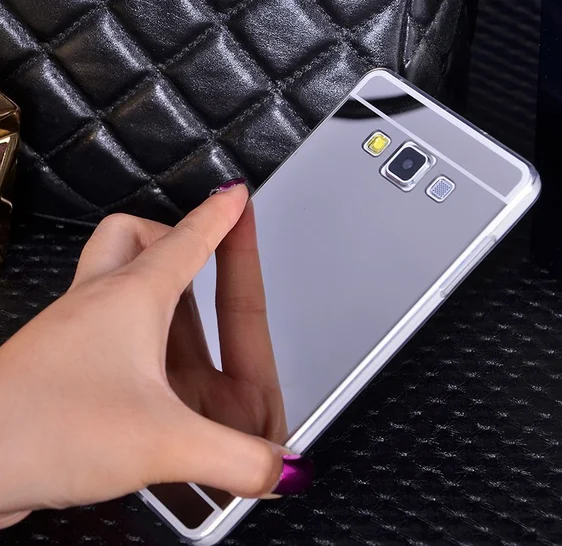 Mirror metal back case for samsung galaxy j5/j7 tpu mirror case, for samsung galaxy a7/a7/a8 mirror back cover case