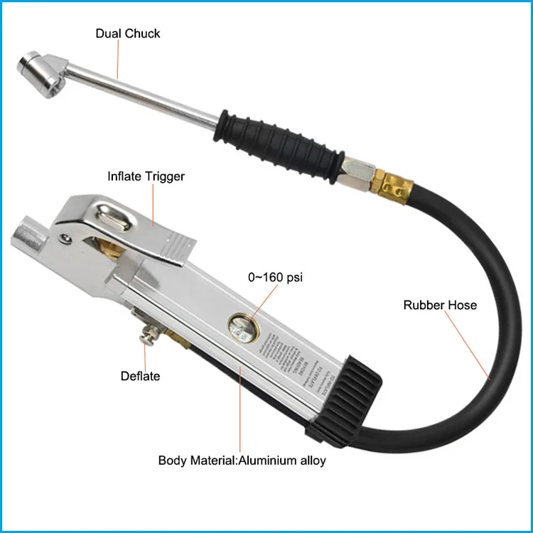 Dual Truck Tire Inflator Gauge Car Tire Inflator Gauge 160psi Buy