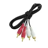 1.5M 2RCA TO 2 RCA diameter2.5*5.0 Dual Parallel Audio Cable plug stereo audio cable AV male cable perfect for HDTVs , DVD