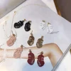 Xus Harajuku retro palm face earrings personality ear studs funny ins earrings