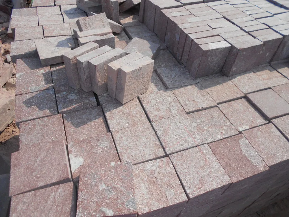 Cheap Red Porphyry Stone Flamed Outdoor Garden Paving Tiles Prices