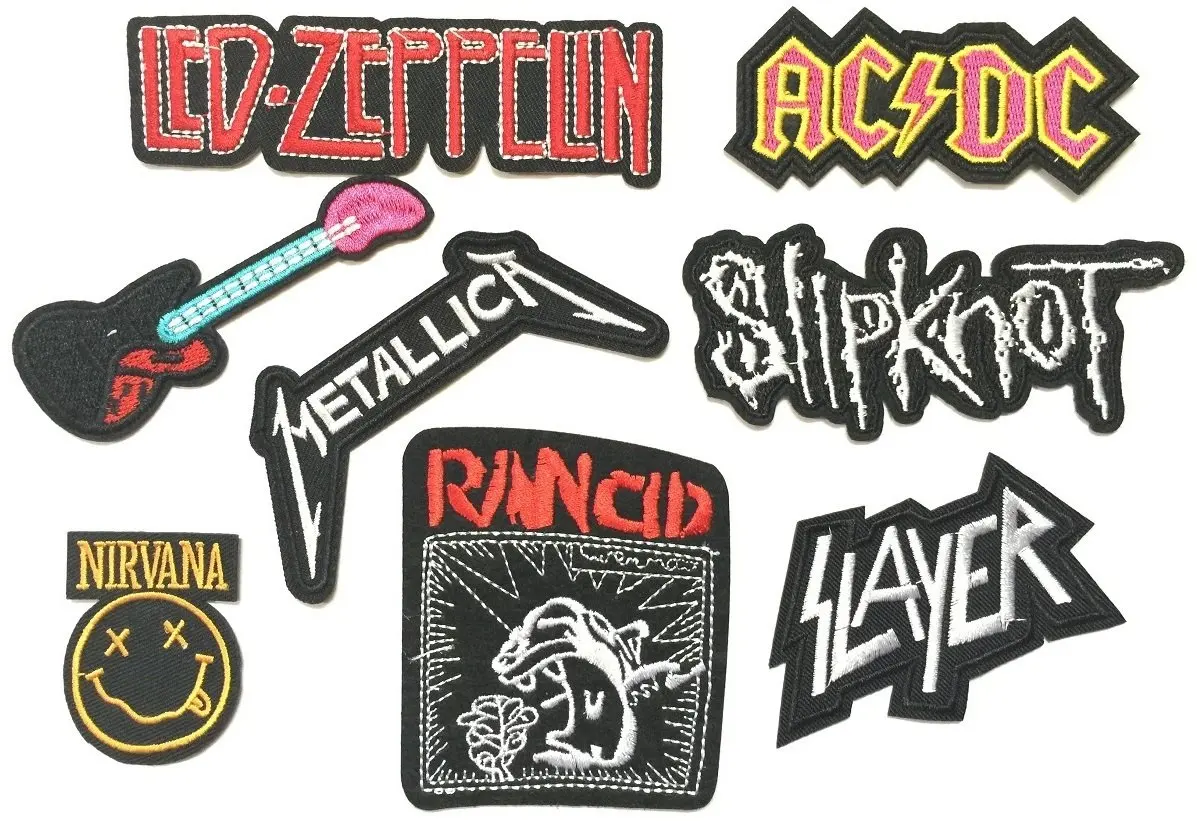 Led Zeppelin Patch,AC DC ACDC Patch,METALLICA Music Band Patch,Slipknot pat...