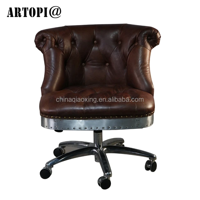 China Office Chair Swivel Whole Alibaba Vintage Style Executive Office Chair Swivel Leather Furniture With Footrest