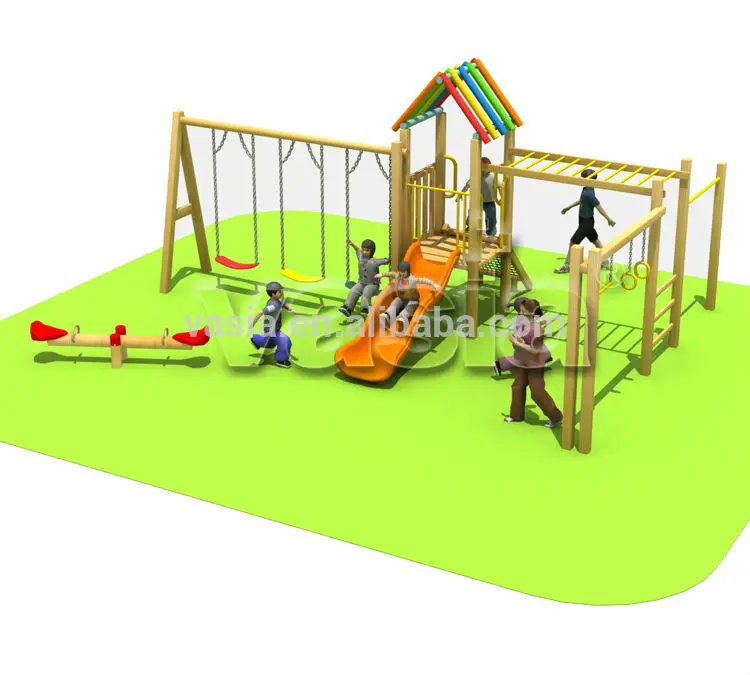 Kids Outdoor Playground Plastic Garden Swing In Playground For Outdoor