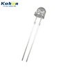 Straw hat transparent 4.8mm white 9000K emitting long lead led diode with ROHS approved
