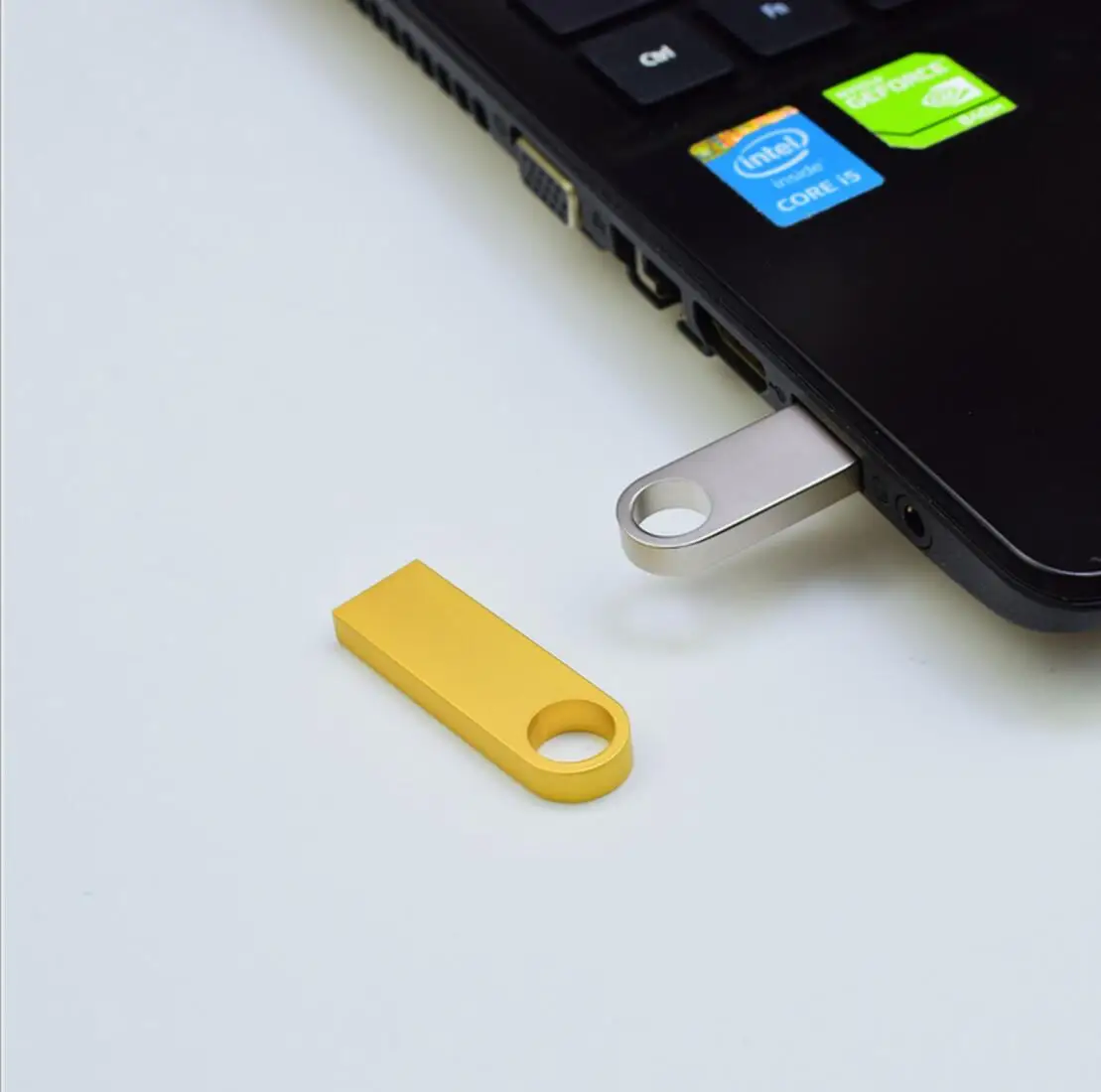 Promo small gifts pendrive 3.0 8GB 16GB metal key usb pen drive 32GB 64GB memory stick with engraved customized logo printing - ANKUX.COM