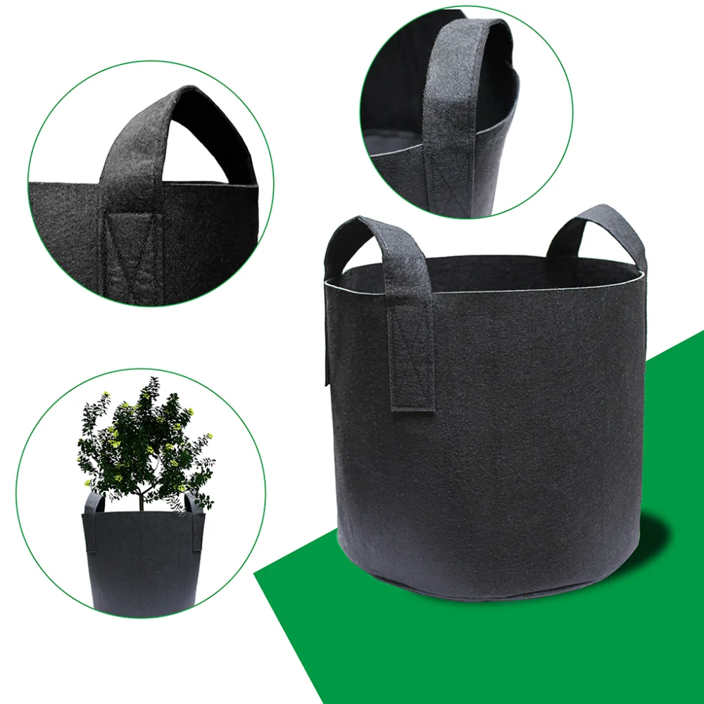 Amazon Hot Sale 3 Gallons Felt Grow Bags Bucket Home & Garden Planter