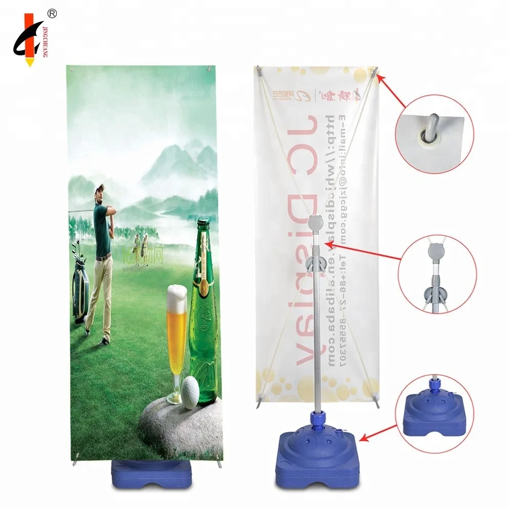 Factory Sale Cheap Horizontal Adjustable X Banner Display Stand