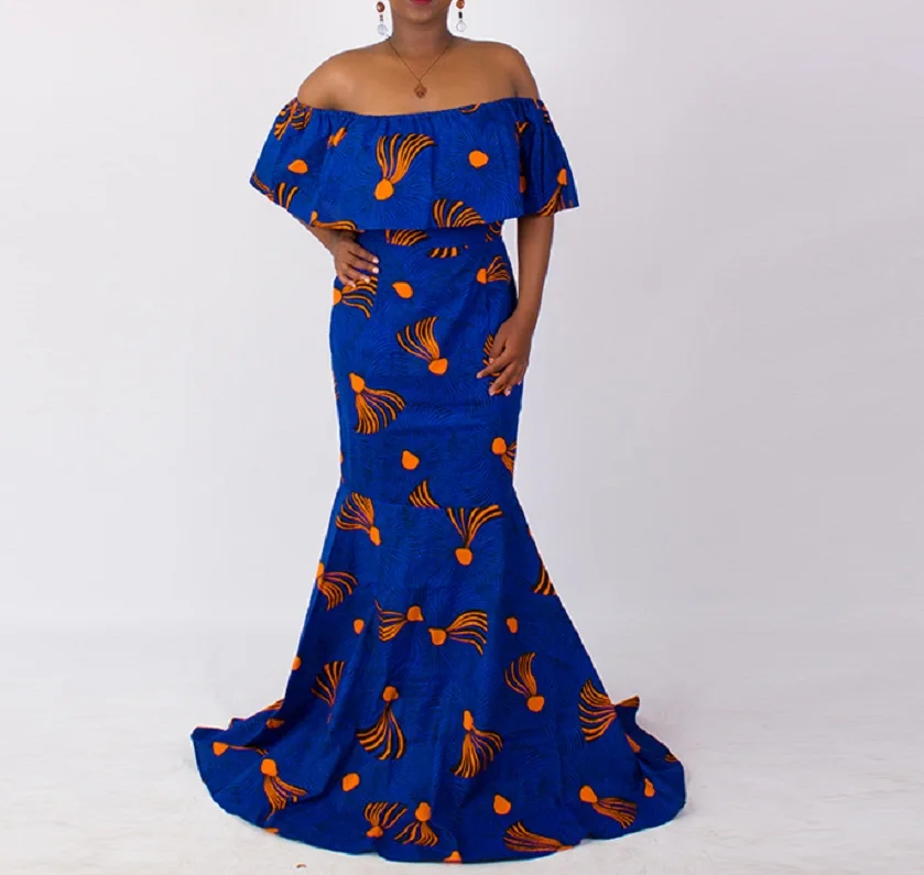 kitenge off shoulder dresses