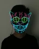 Bulksale Birthday Party Lights Led String Venetian Animal Cat Mask Funny Dress Up Accessory EL Cold Light Anonymous Kitty Mask