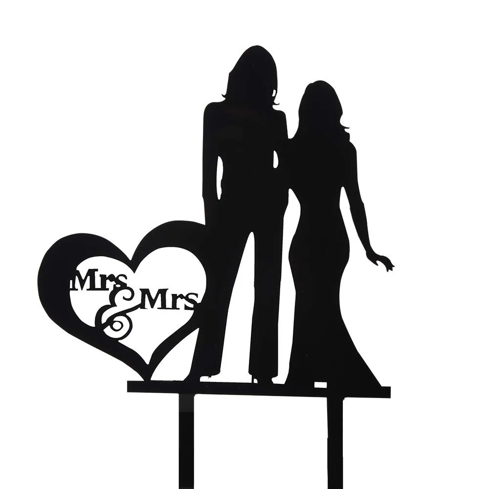 Lesbian Wedding Acrylic Cake Topper Mrs And Mrs Acrylic Wedding Cake