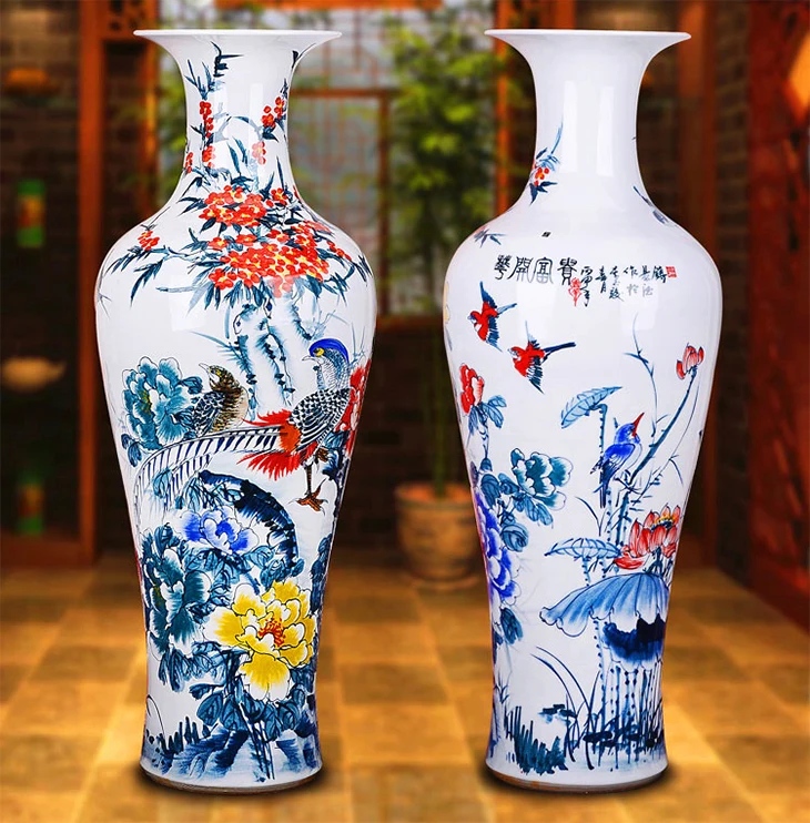Made in china 1.4m luxury decorative vases for hotels