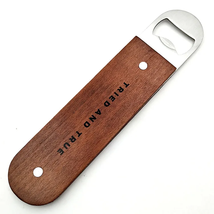 Wholesale Custom Logo Wooden Bottle Opener With Wooden Handle Buy
