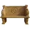 Landscaping garden Yellow stone bench