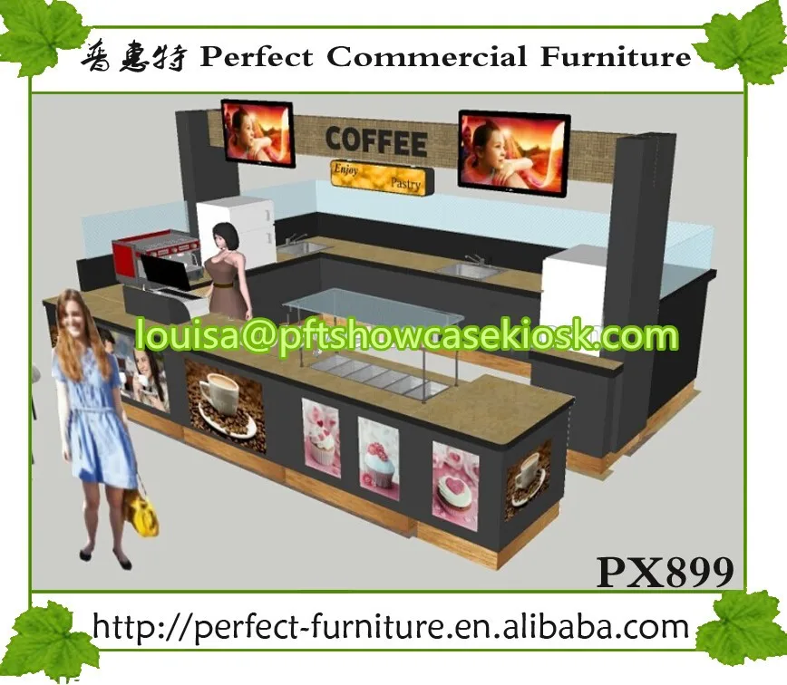 New Customized Coffee Kiosk & Cafe Counter Design Coffee Kiosk